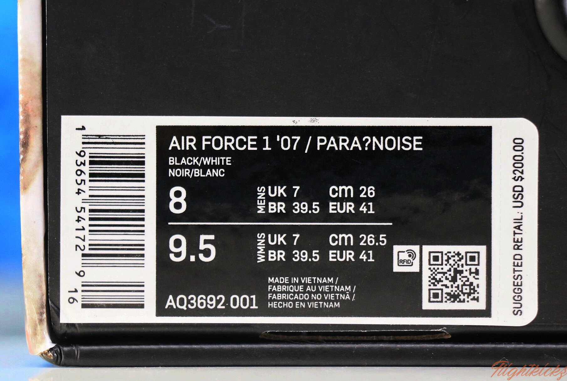 PEACEMINUSONE x Nike Air Force 1 Low Para-noise Black White