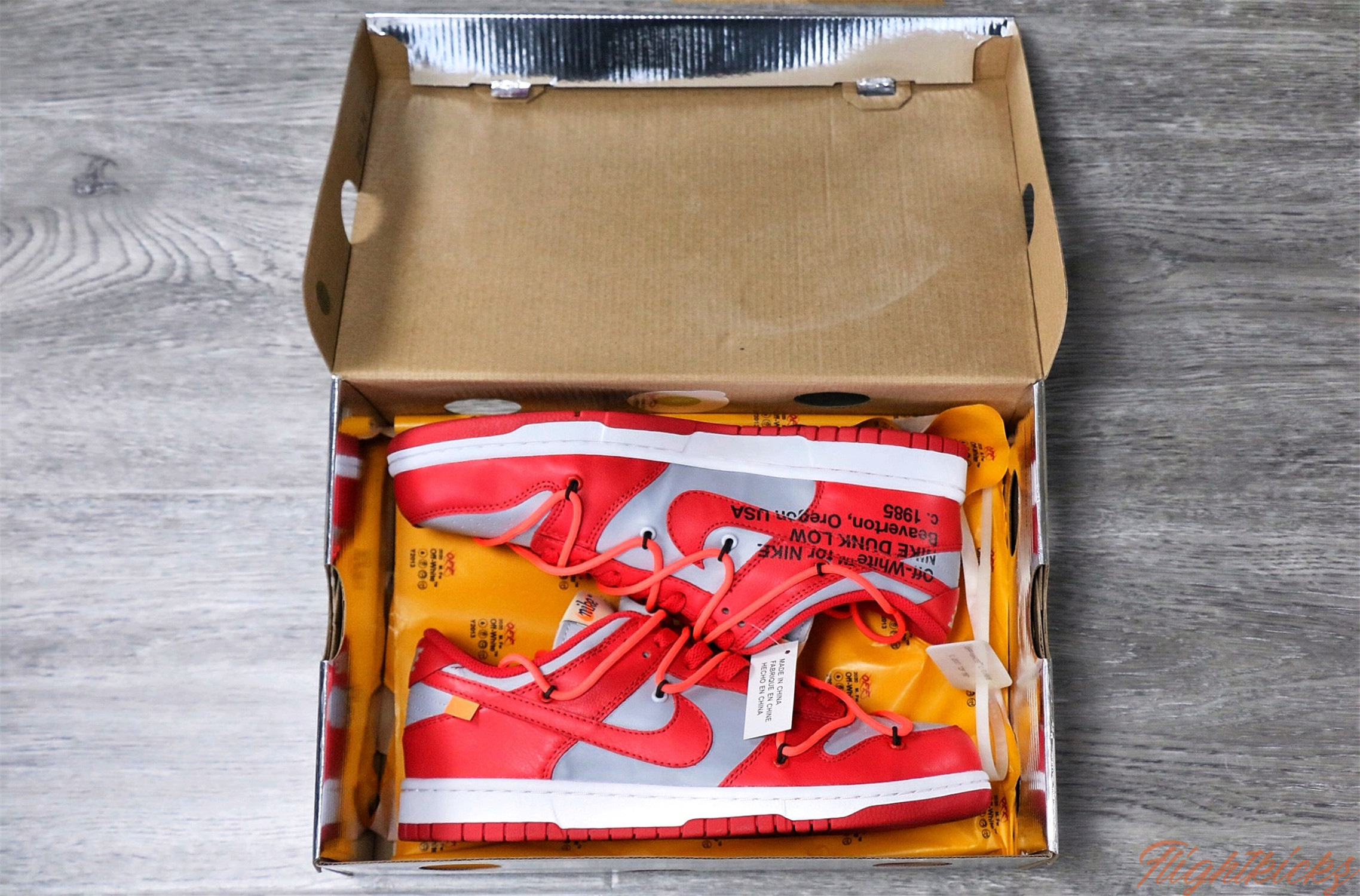 Off White X Nike SB Dunk University Red 2019(LN5 A1 Batch)