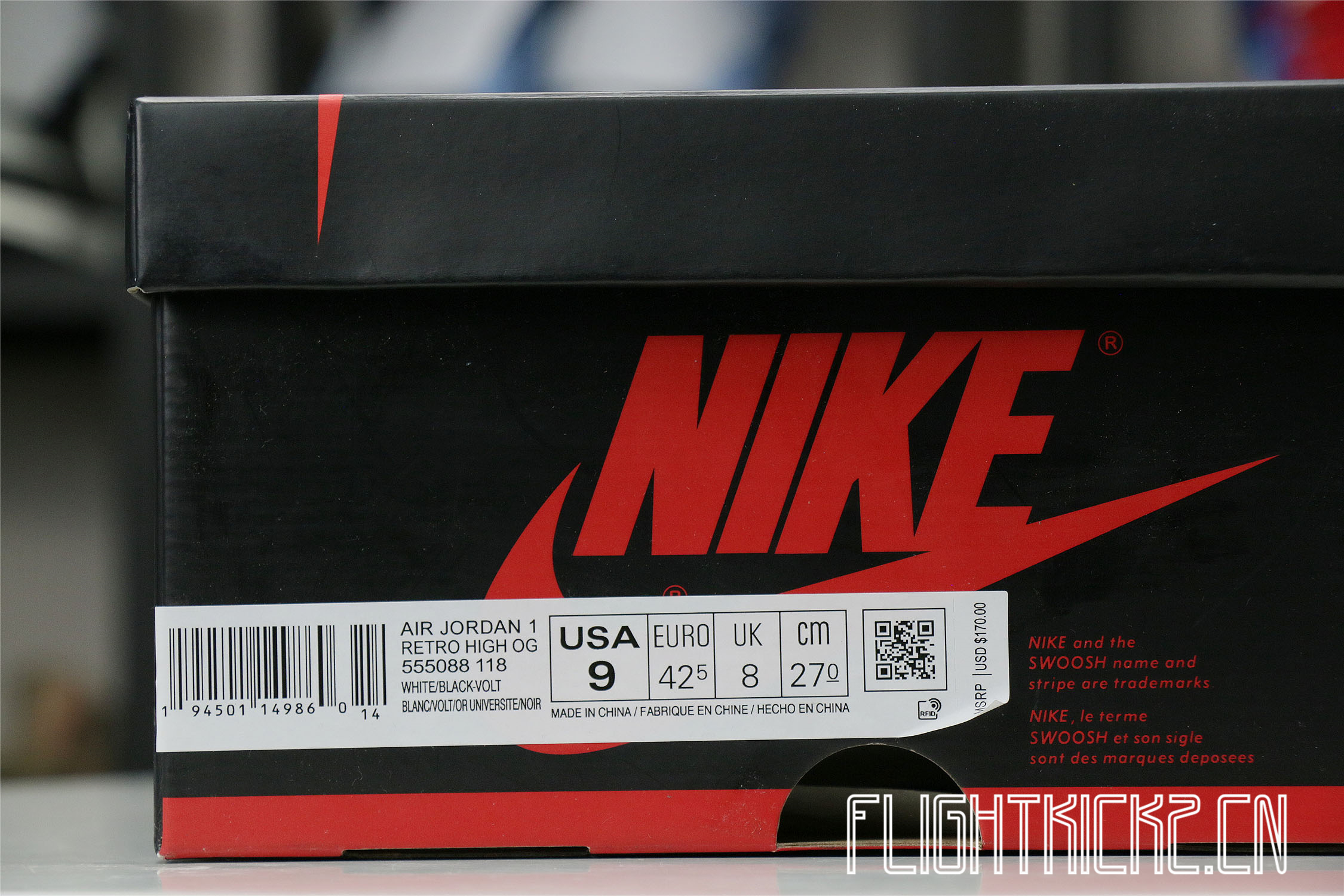 Jordan 1 Retro High White Black Volt University Gold