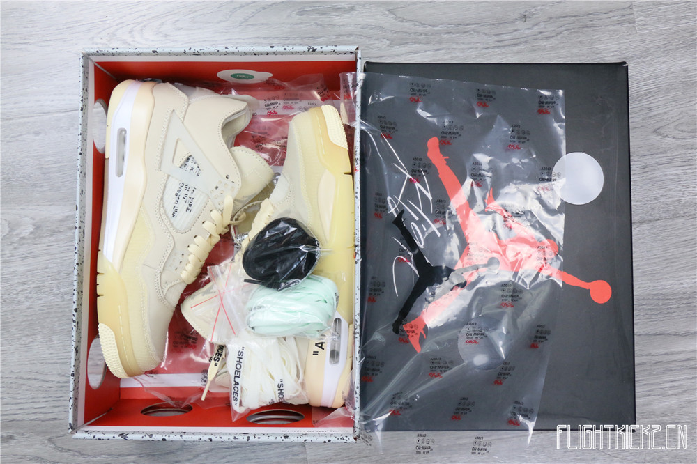 Off White x Air Jordan 4 Sail 2020 (LN5 A1 Batch)