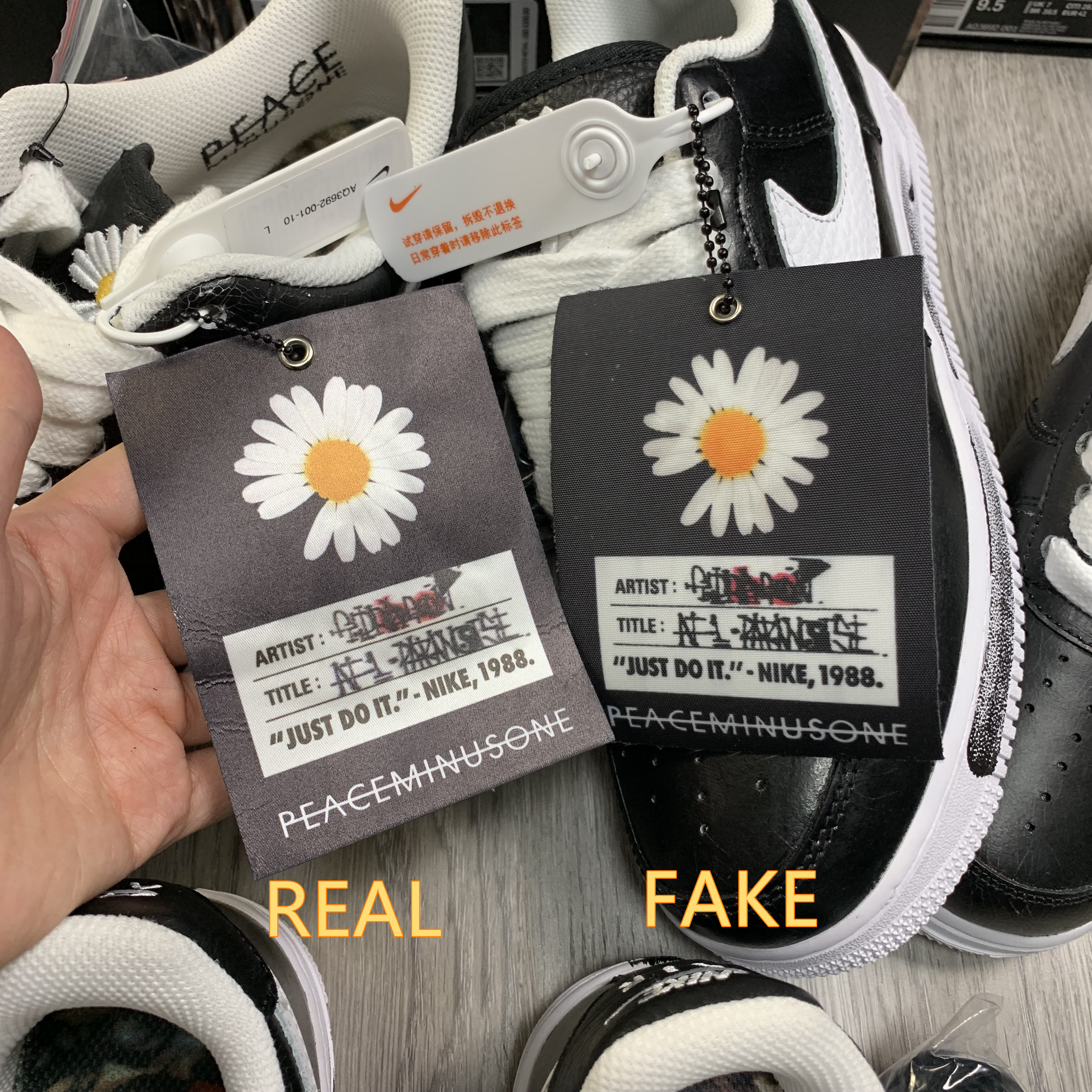 PEACEMINUSONE x Nike Air Force 1 Low Para-noise Black White