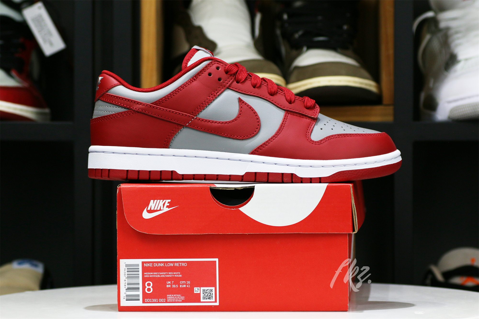 Nike Dunk Low Retro Medium Grey Varsity Red UNLV (2021)(LN5 A1 Batch)