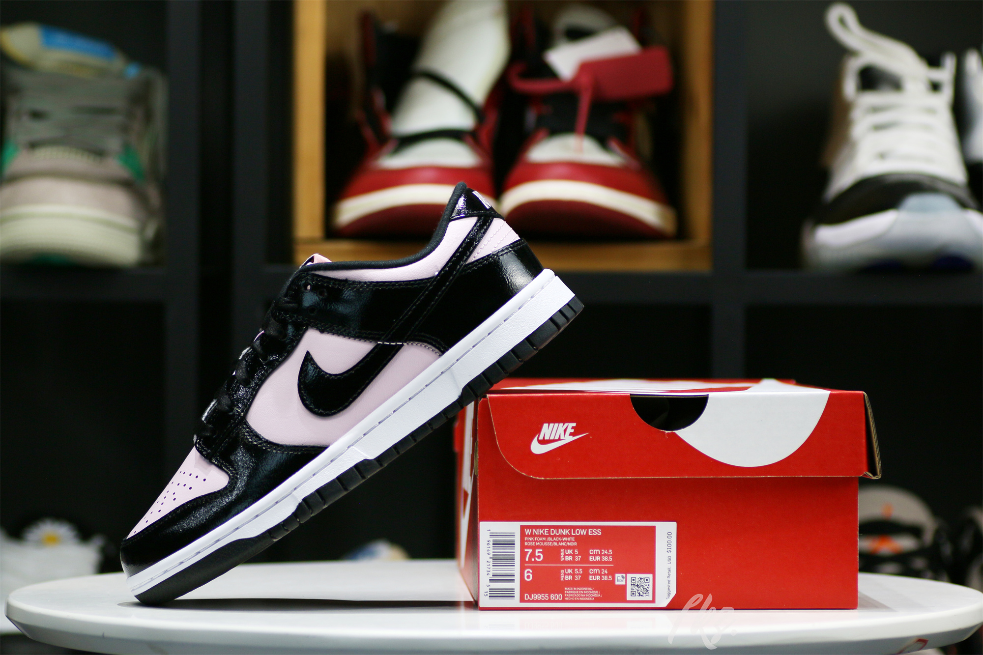 Nike Dunk Low Pink and Black Patent