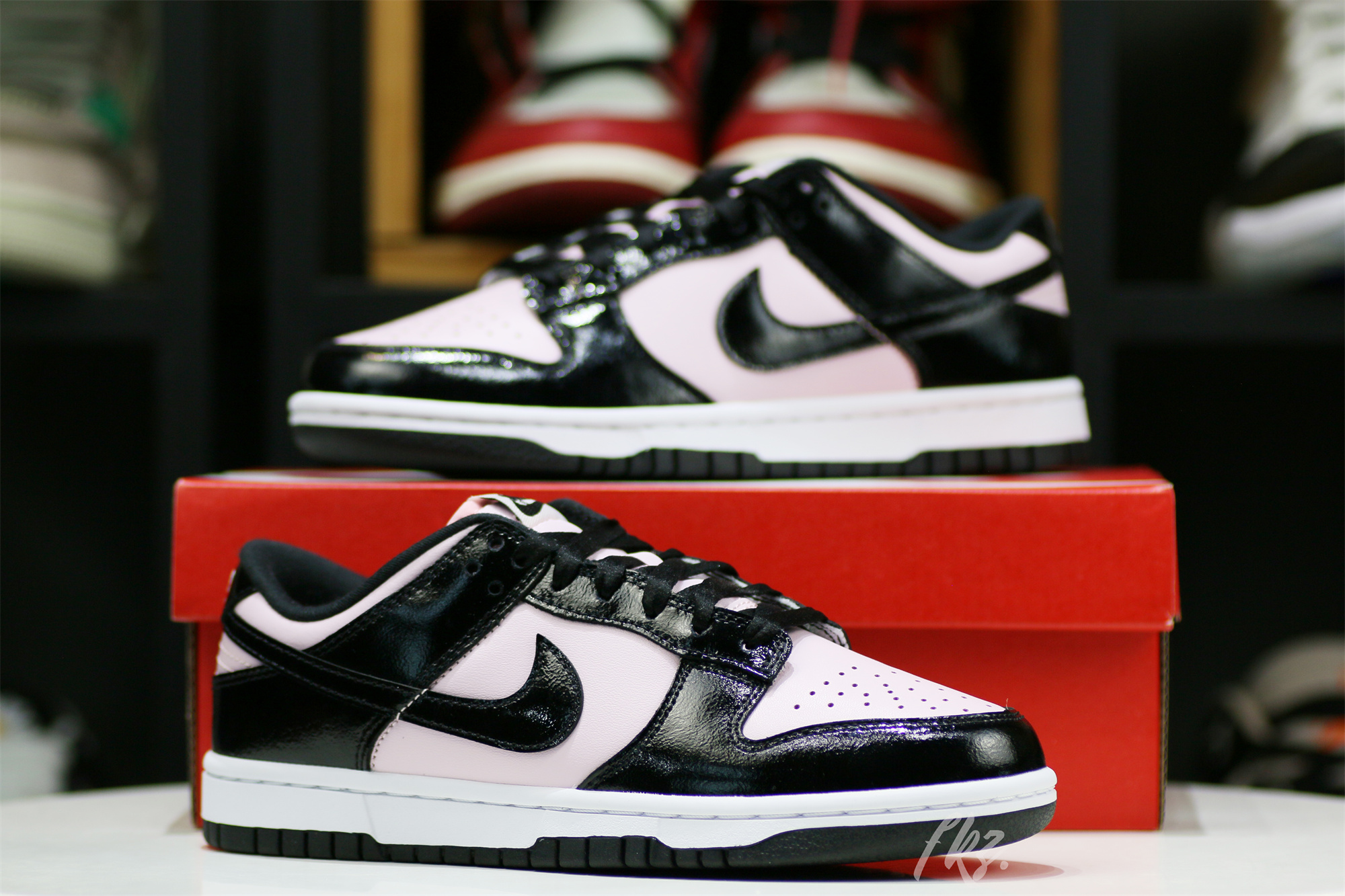 Nike Dunk Low Pink and Black Patent