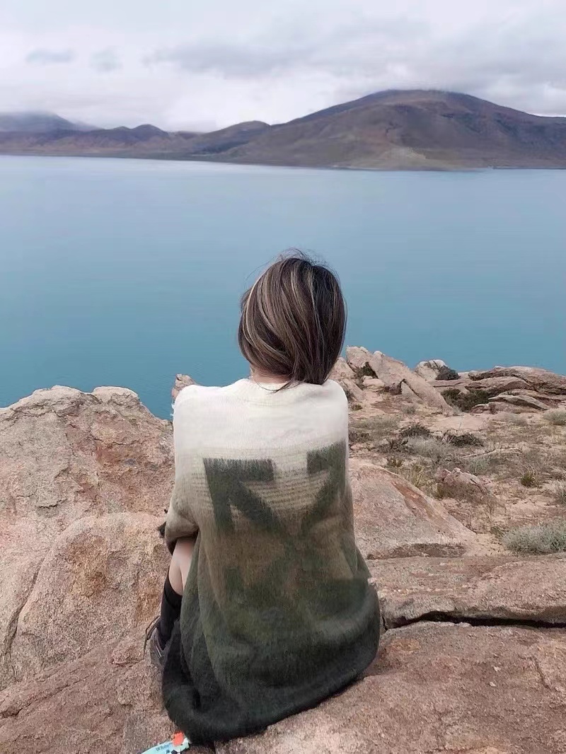 OFF WHITE Mohair Sweater Gradient