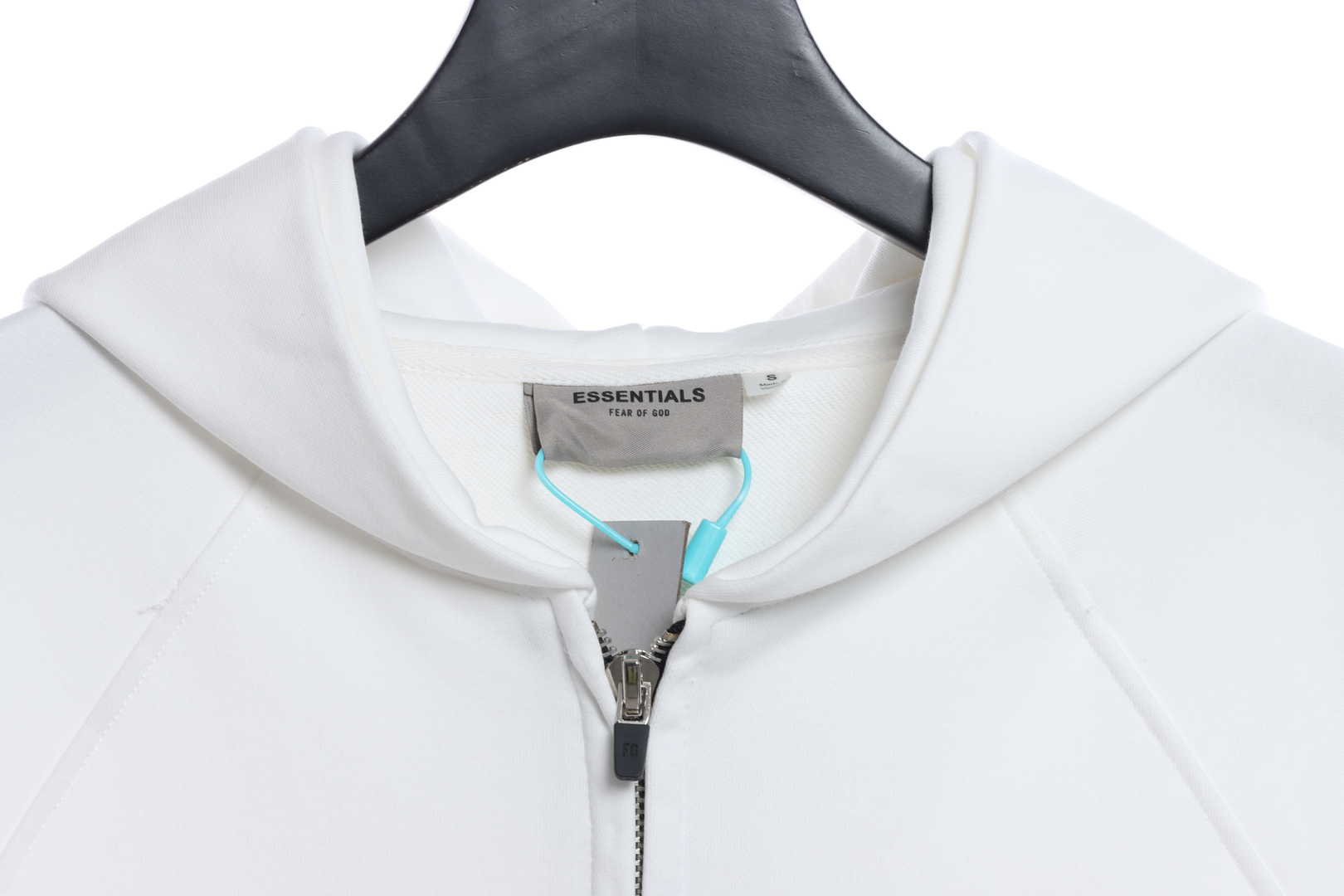 Double Line Back Silicone Lettering Zip Hoodie