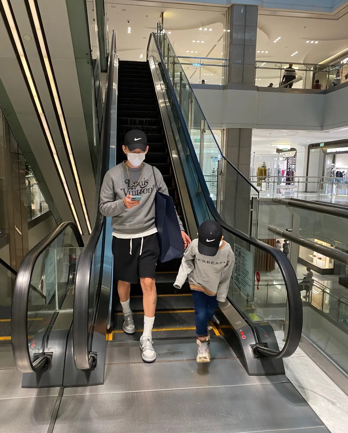 L× Nigo Edition Grey Raglan Sleeve Crew Neck Hoodie