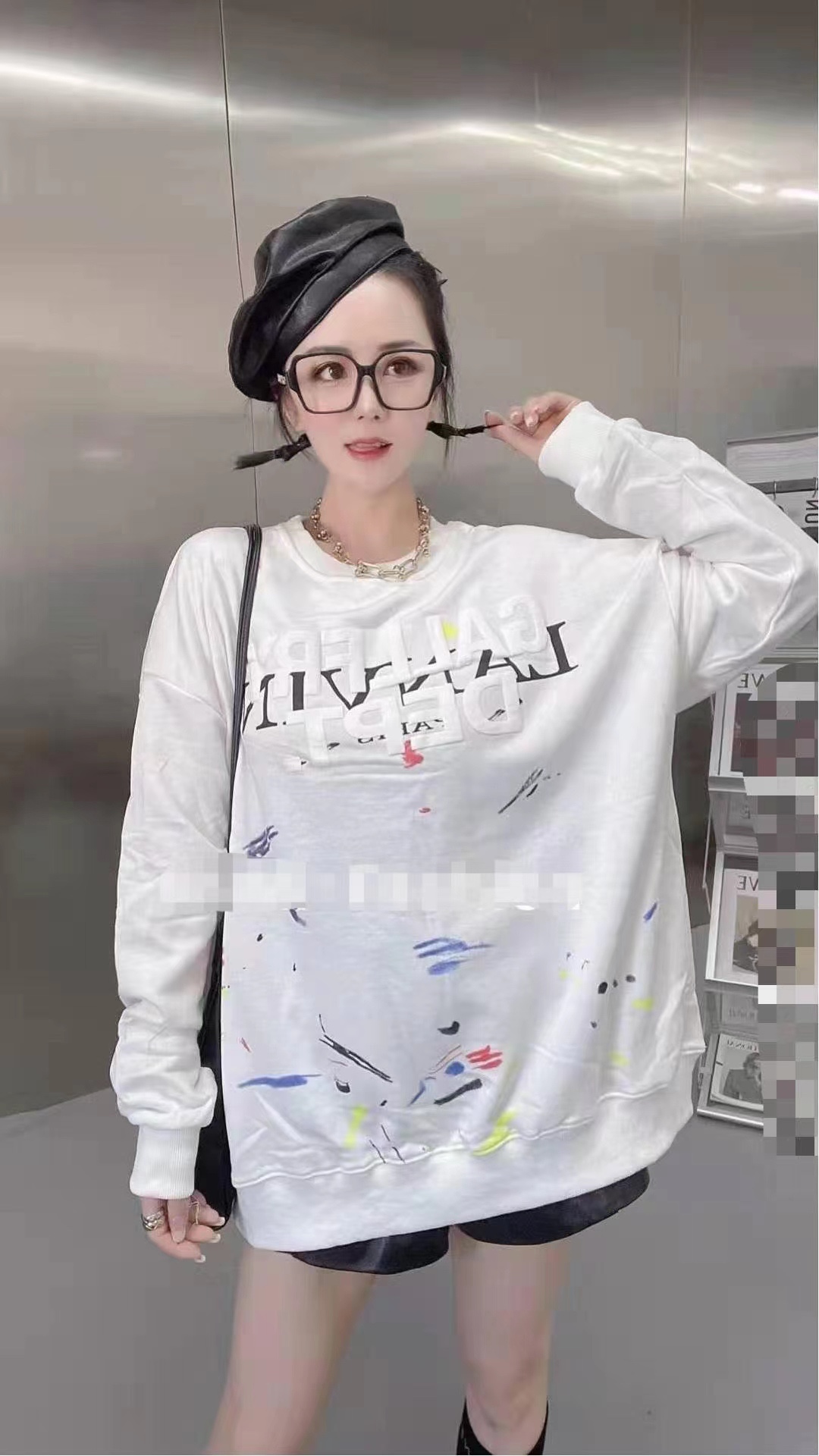 L-NV1N✖️G-ll3ry D3pt Limited Capsule Collection-Splash ink hand-painted sweater