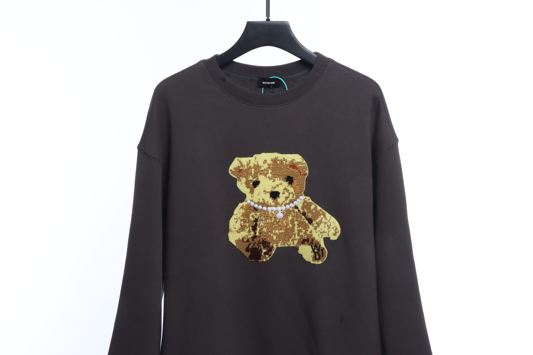 W3LL embroidered bear crew neck sweatshirt