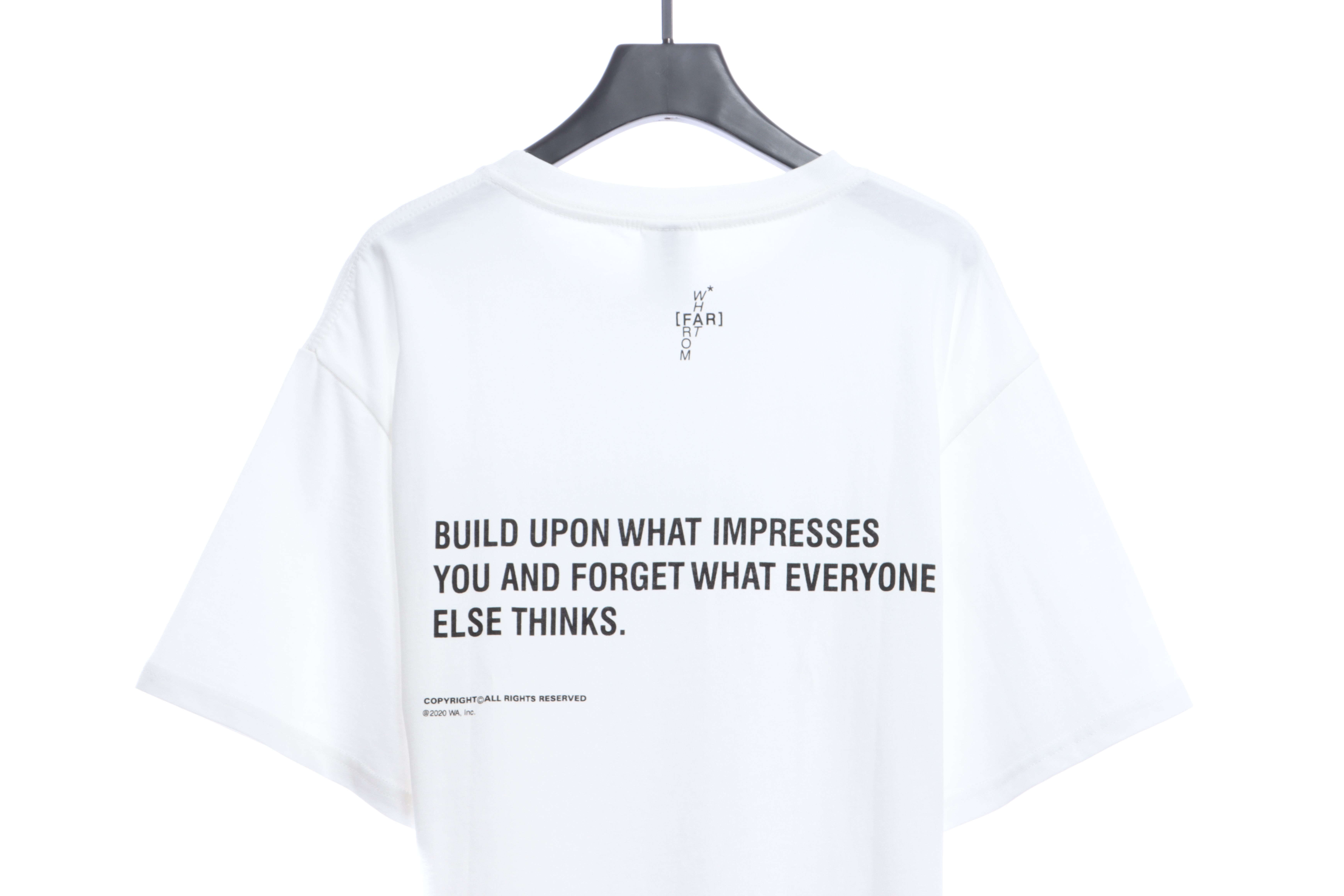 FAR.ARCHIVE Double Row Slogan Letter Short Sleeve T-Shirt