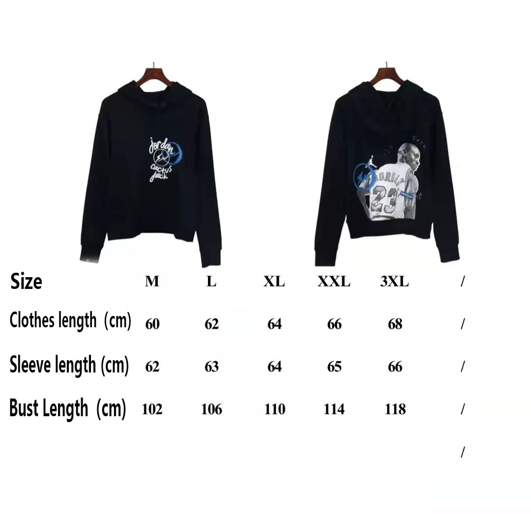 Jordan TS lightning tripartite joint portrait print hoodie