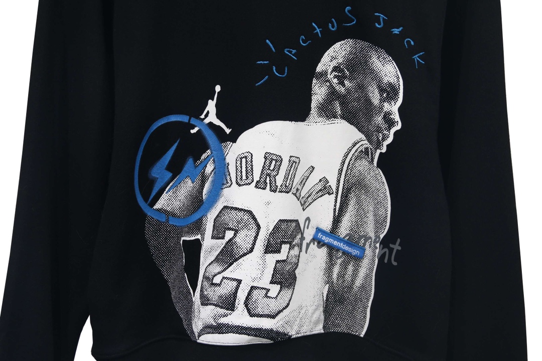 Jordan TS lightning tripartite joint portrait print hoodie
