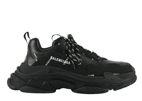 Balenciag*Triple S Trainer ‘Allover Logo – Black’