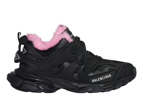 Balenciag* Track Sneaker ‘Black’ Plush Pink