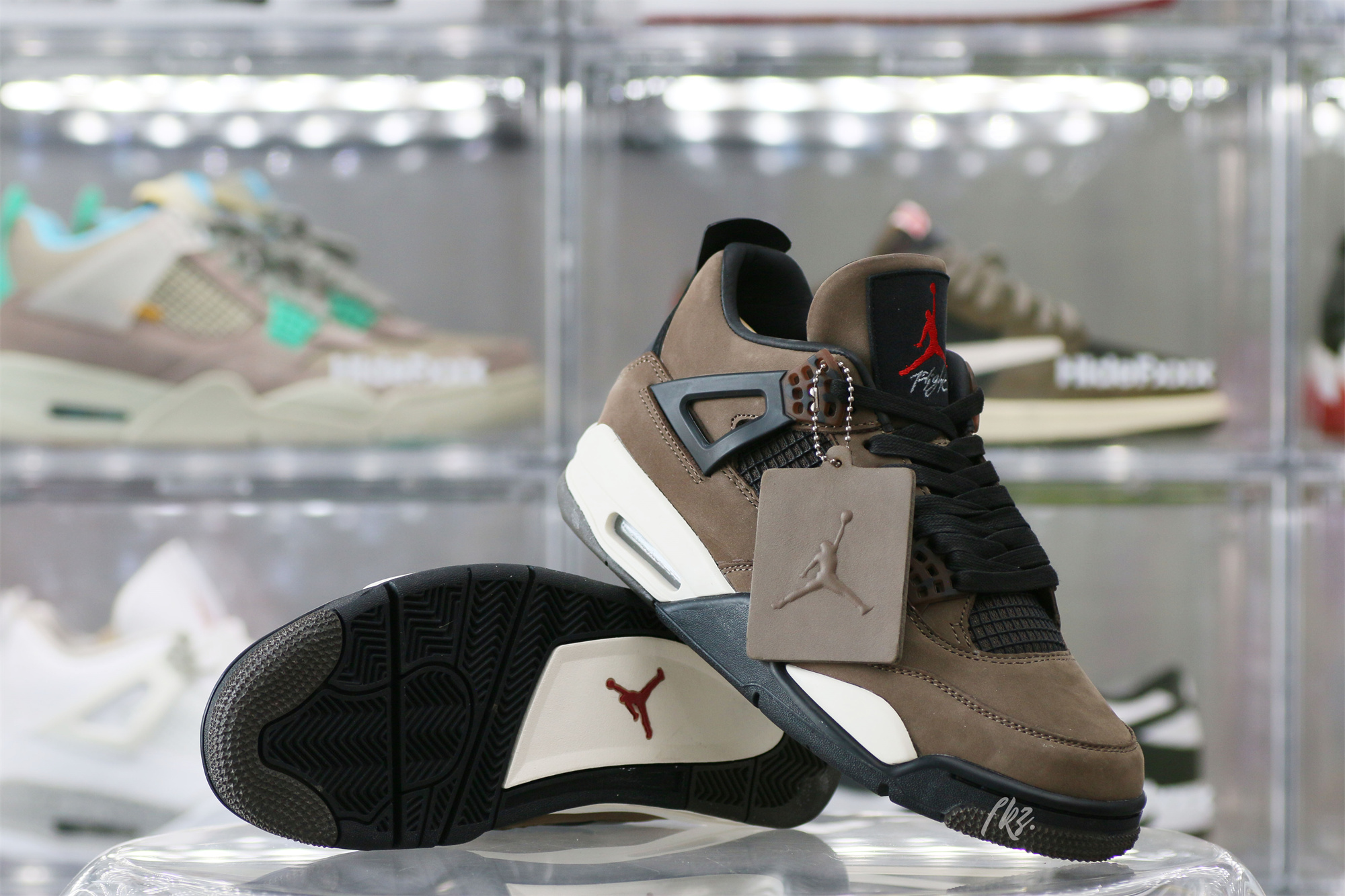 Air Jordan 4 Retro Travis Scott Olive Custom Shoes