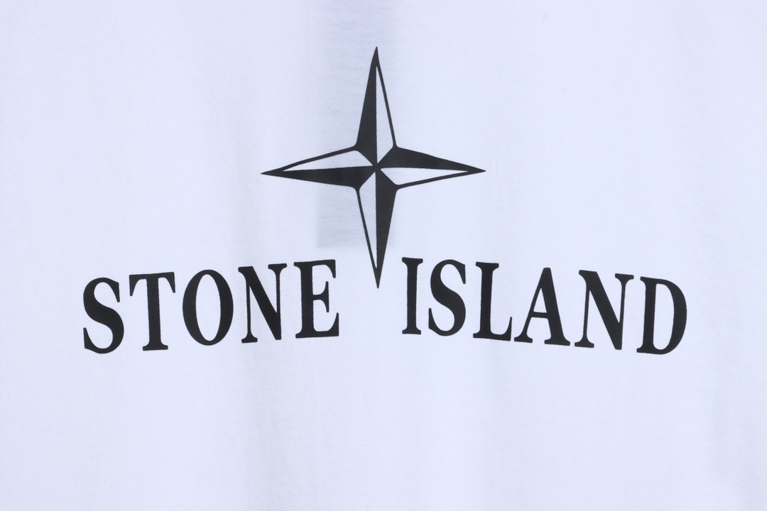 Stone island cross logo printing short sleeves