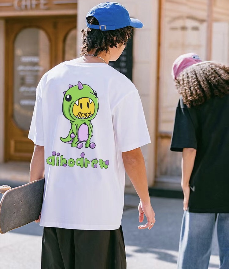 DREW cartoon dinosaur printing short sleeves