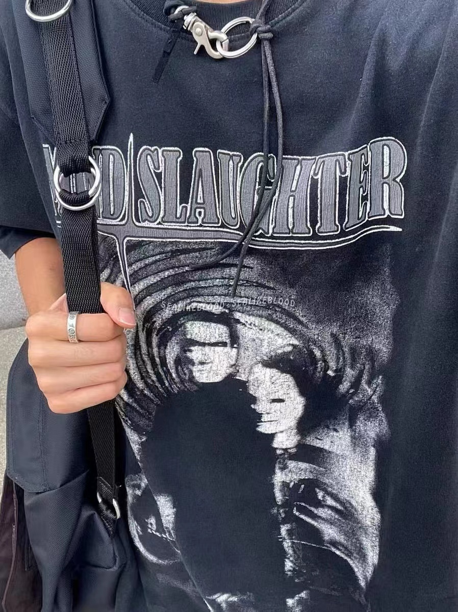 Gra1lz Washed Portrait Short Sleeve T-Shirt