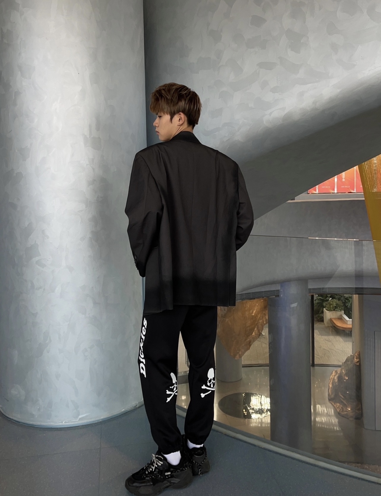 MMJ joint Dickies reflective printed logo trousers