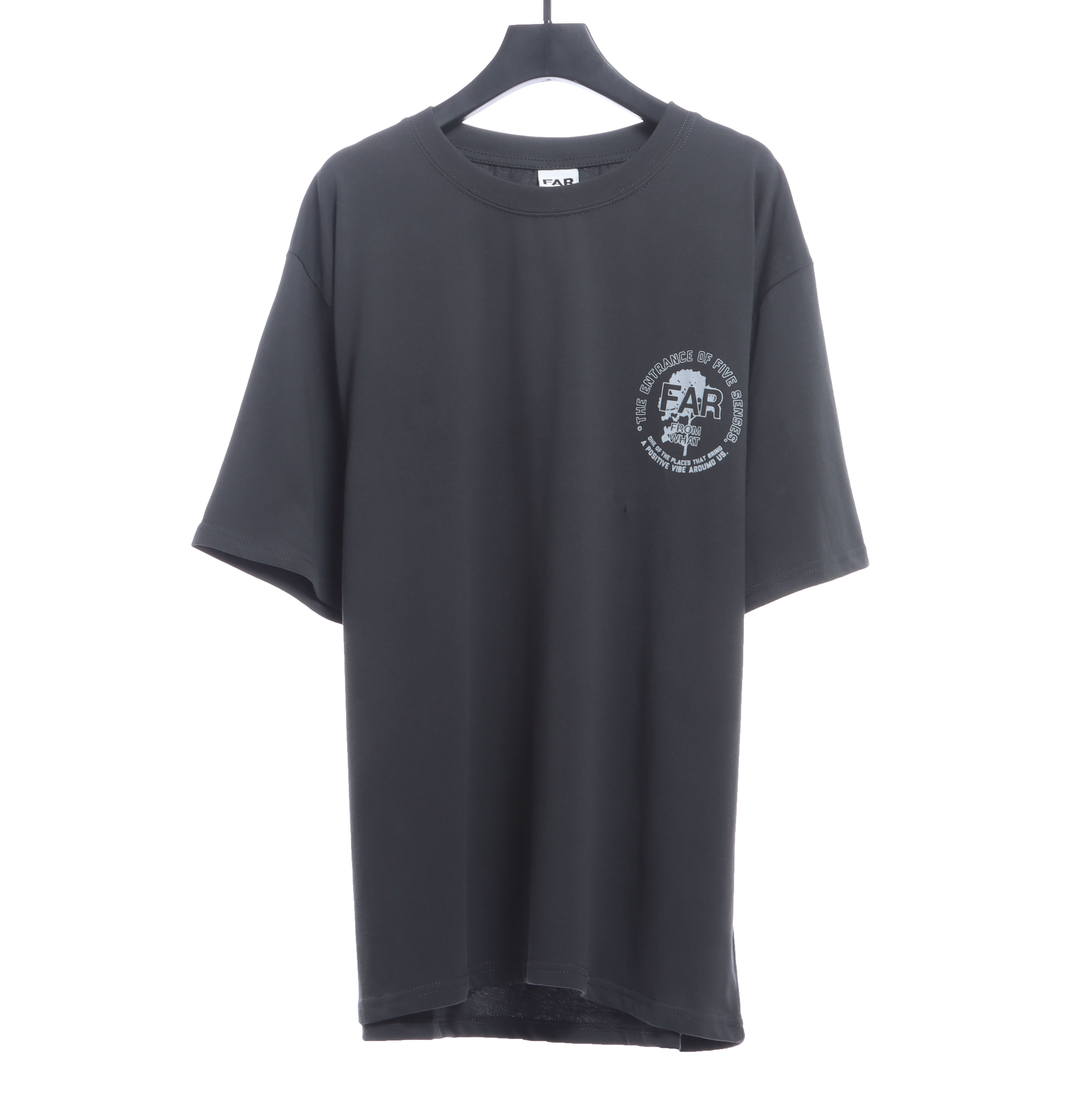 FAR.ARCHIVE White Letter Print Short Sleeve T-Shirt