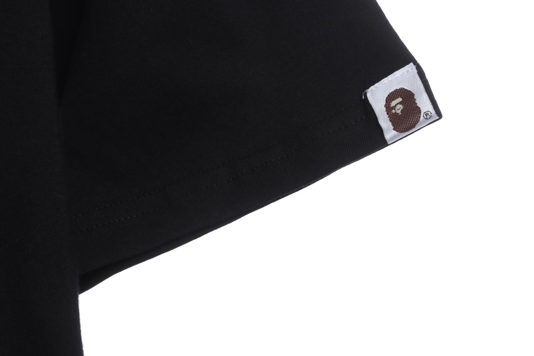BAPE ape-man initials pattern label printing short sleeves
