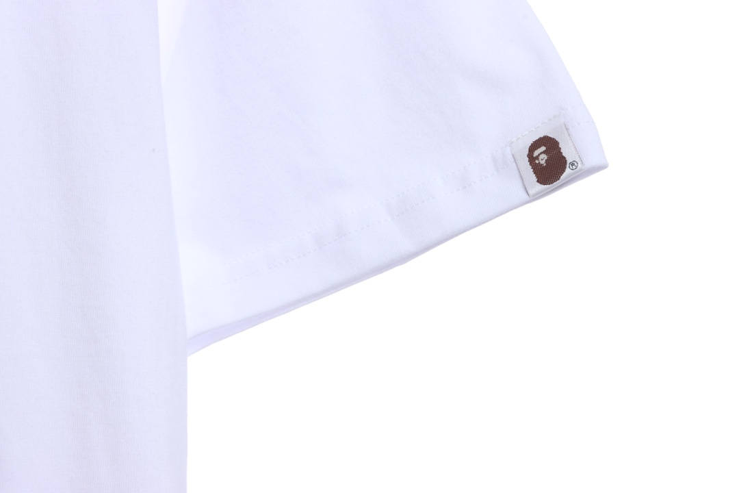 BAPE ape-man initials pattern label printing short sleeves