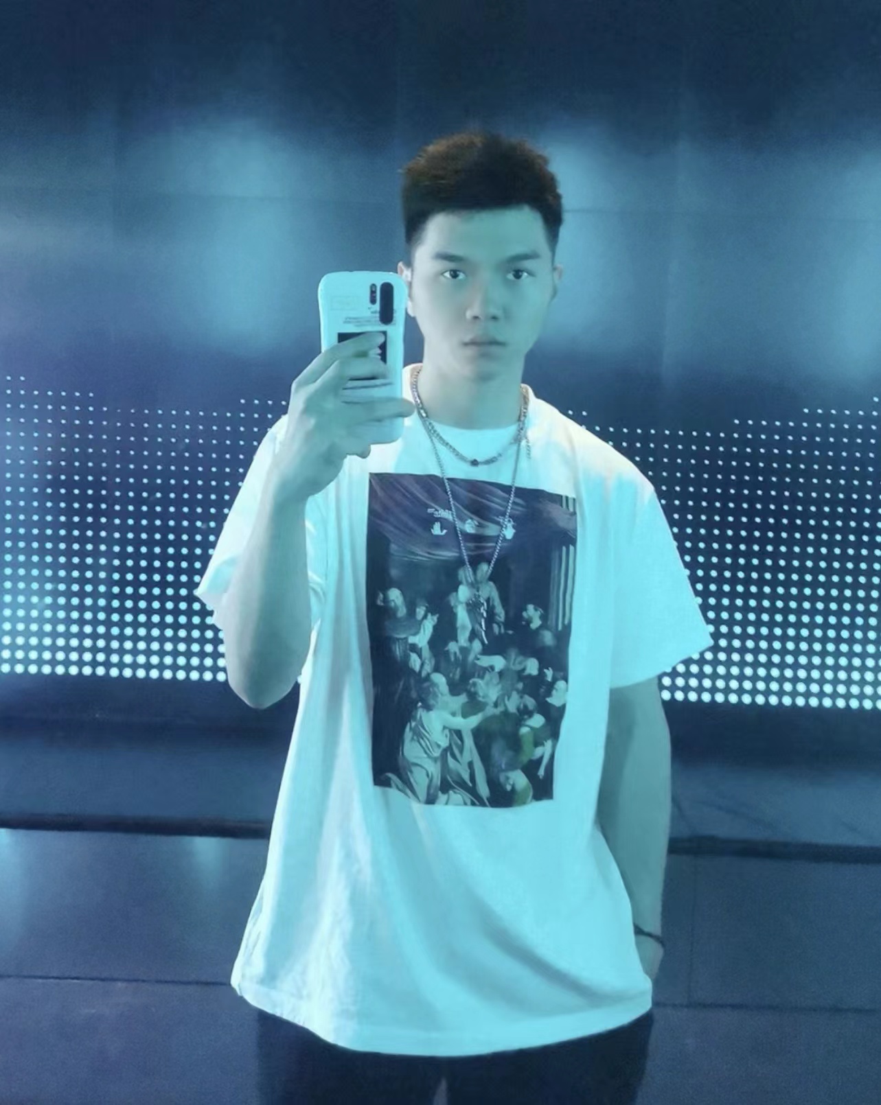 OW colorful religious print short sleeves