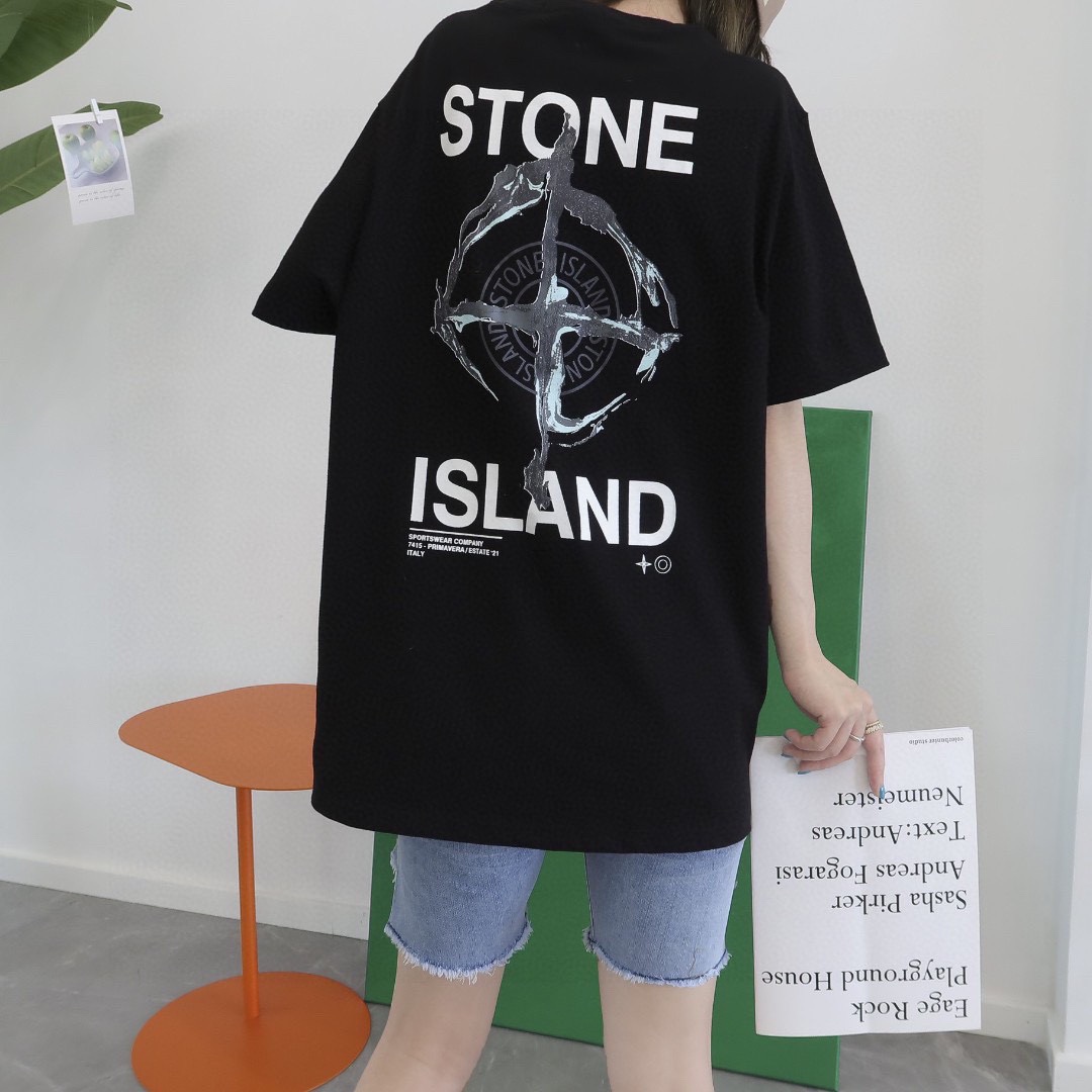 Stone Island Stone island ruins compass printing short sleeves