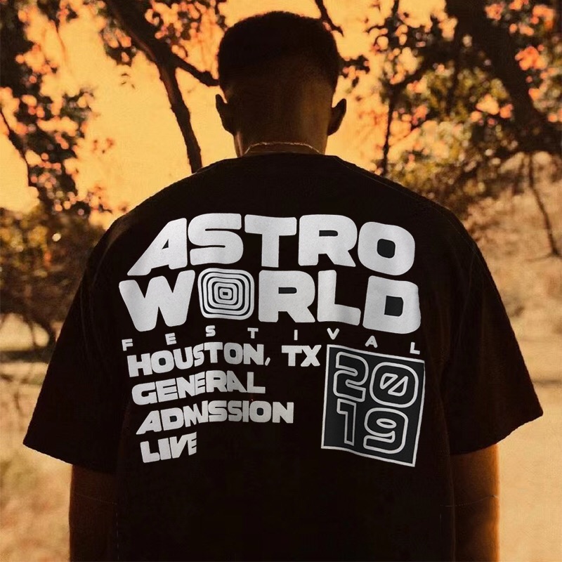 Travis Scott Cactus Jack Fesrival Staff Tee rap tour short sleeves