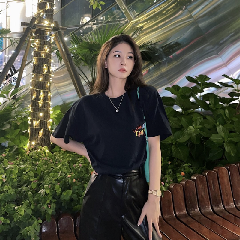 Travis Scott Cactus Jack Astroworld Logo solid color letter printing short sleeves