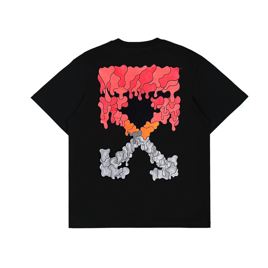 Ow red ash dissolving graded short sleeves