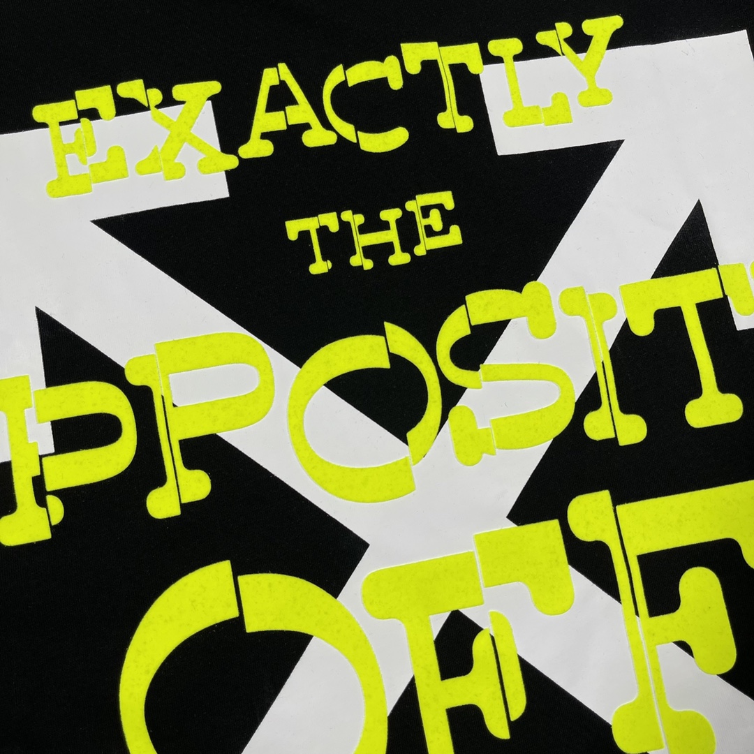 Ow yellow letter arrow short sleeves