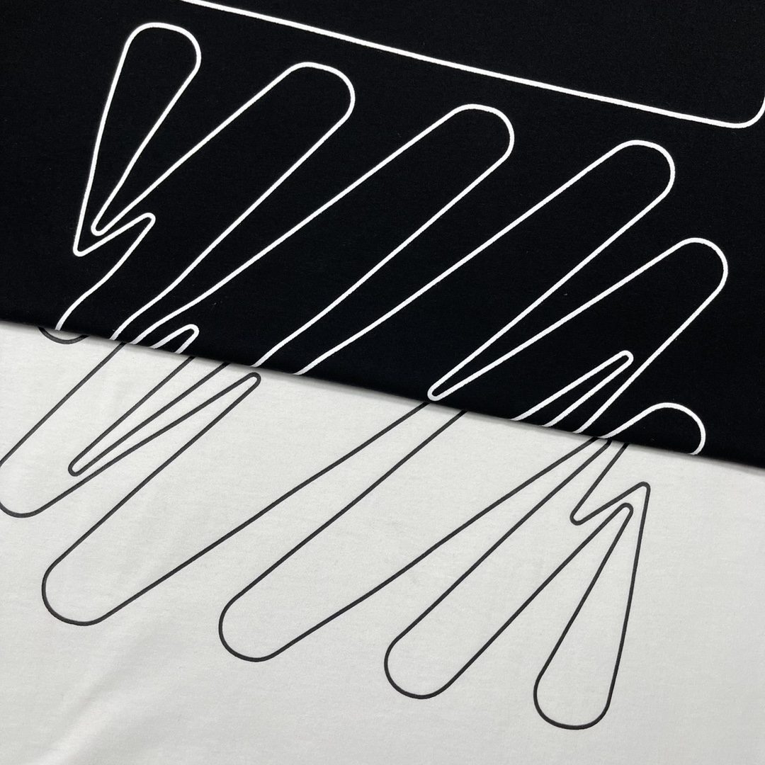 Ow wavy line short sleeves