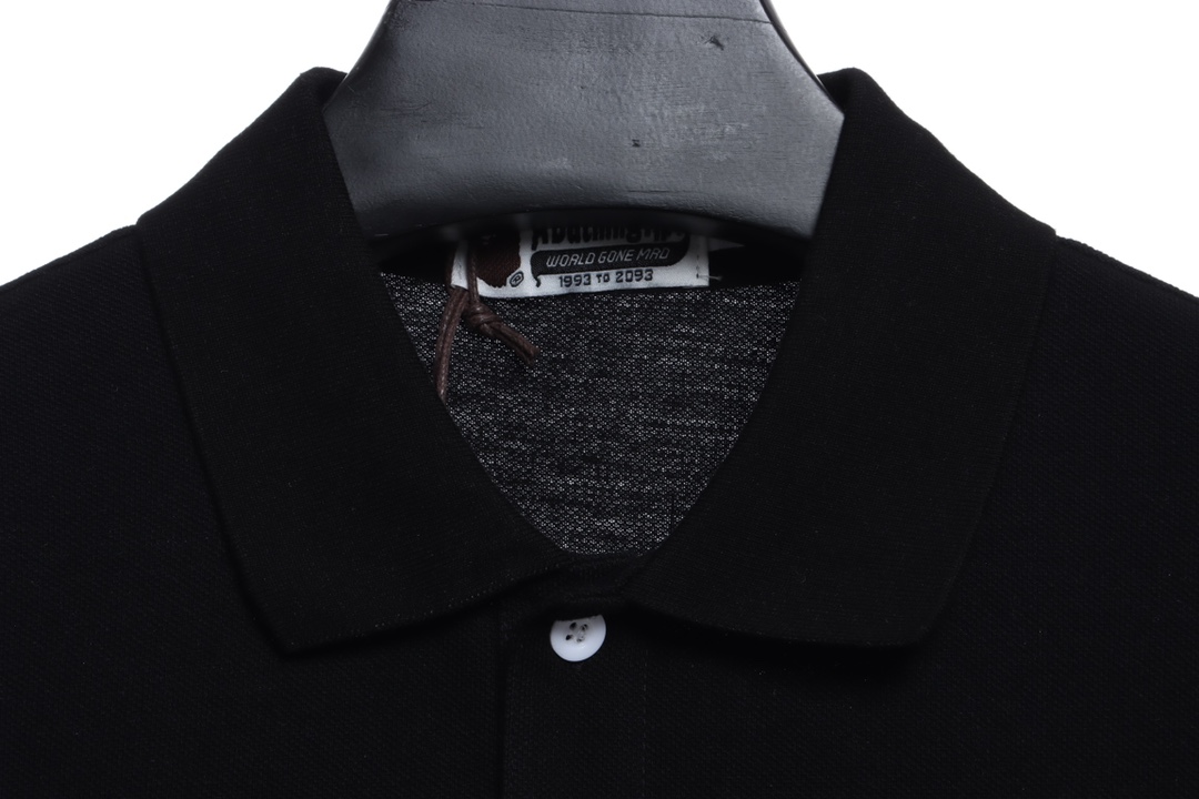 BAPE back colorful letter printing POLO short sleeves