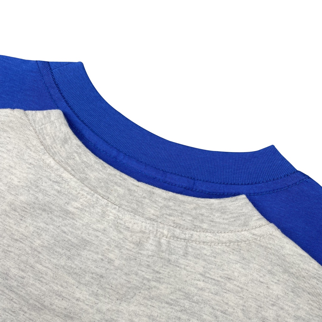 Fog double-line charity cloth short sleeves light gray