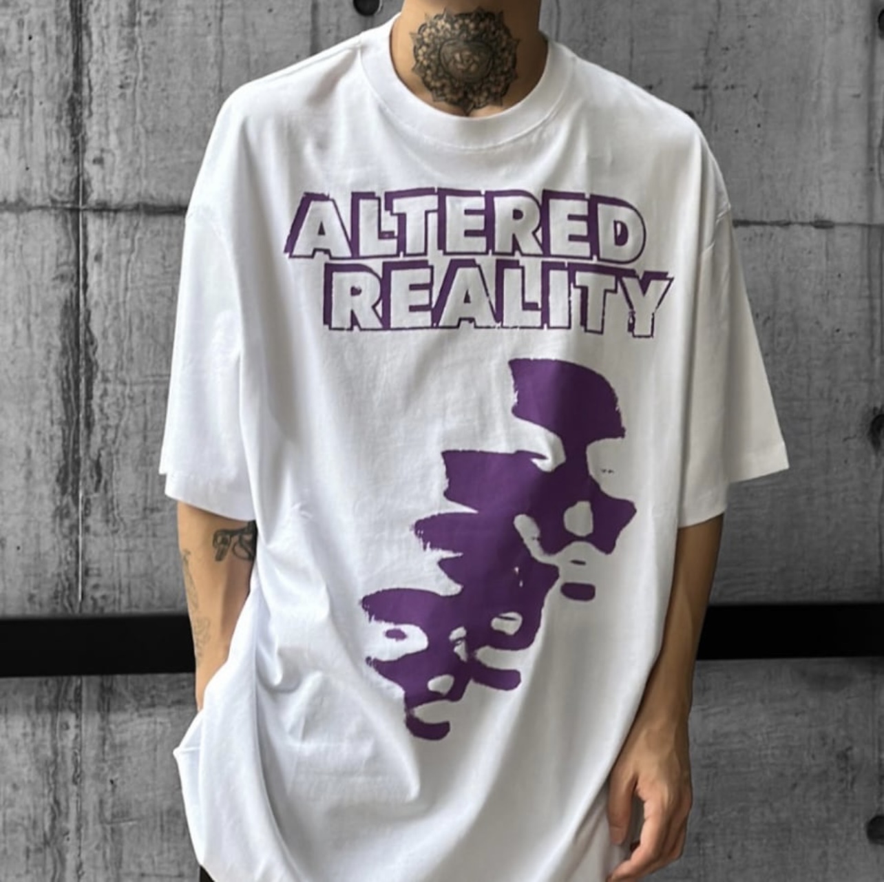 RAF SIMONS Phantom Portrait Slogan Short Sleeve T-Shirt White