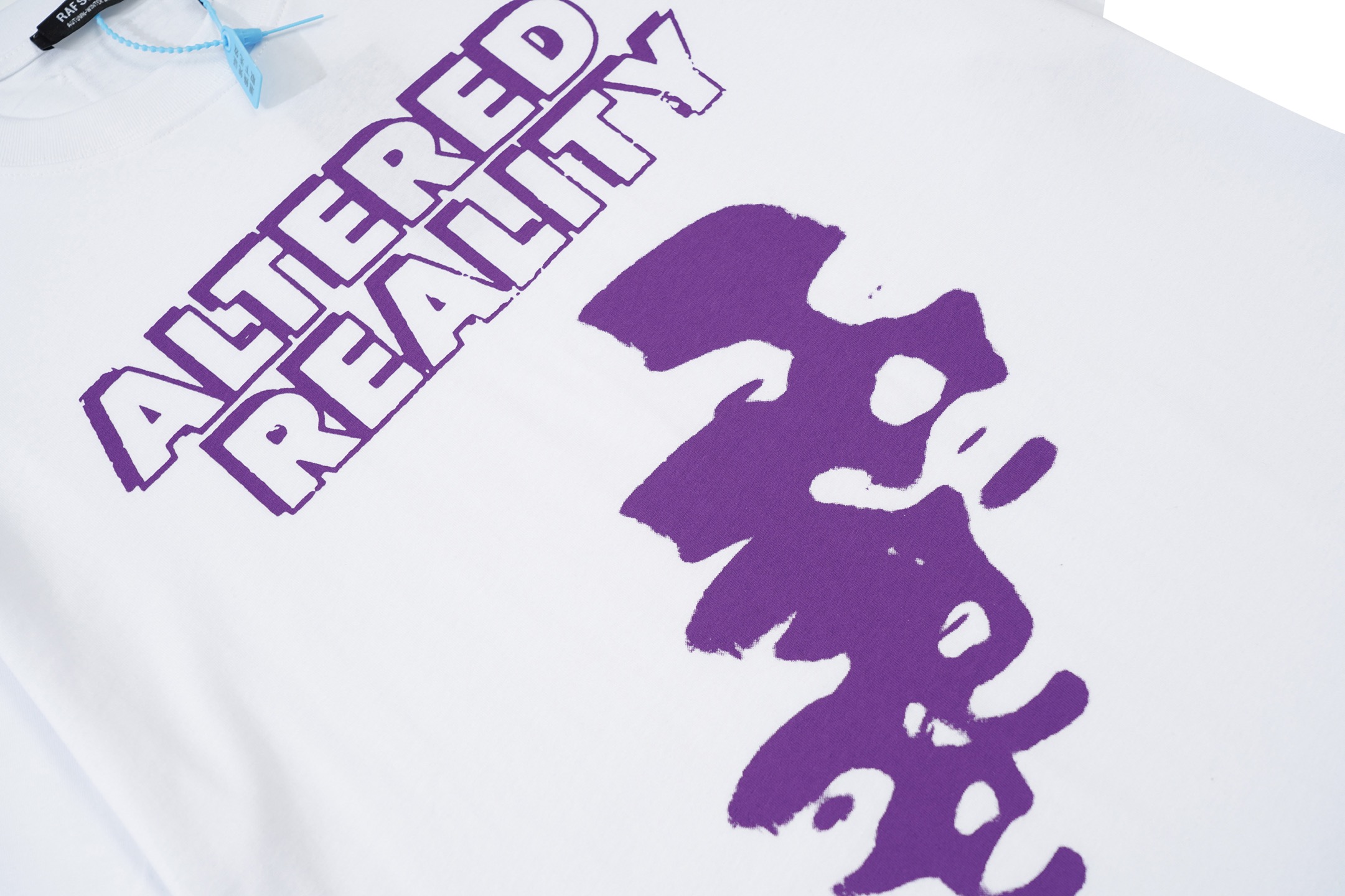 RAF SIMONS Phantom Portrait Slogan Short Sleeve T-Shirt White