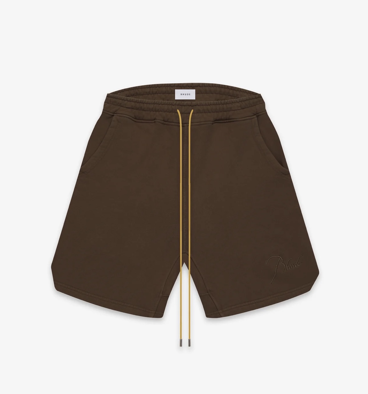 RHUDE monogram logo embroidered drawstring shorts