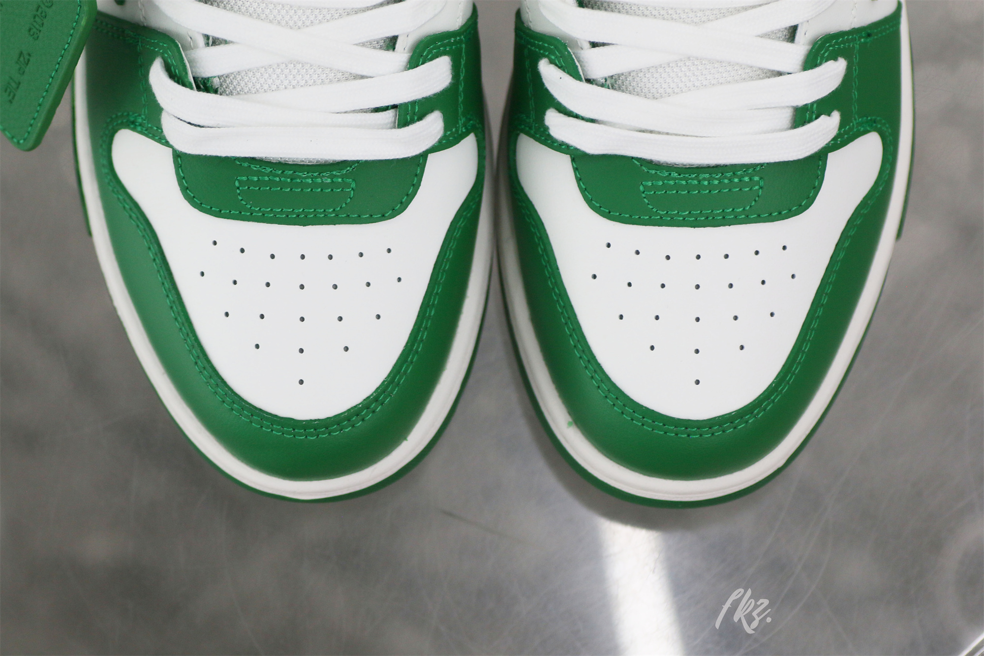 Off-White Green and White Out Of Office Sneaker