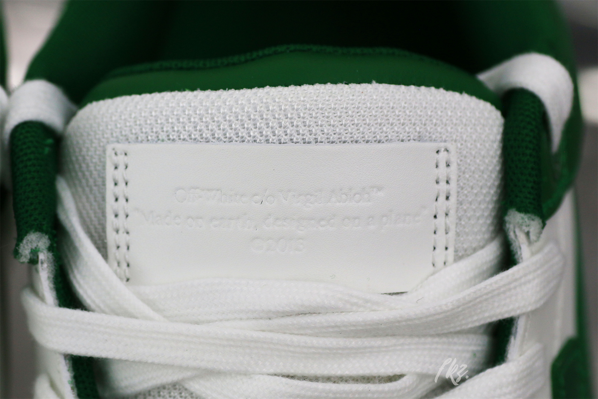 Off-White Green and White Out Of Office Sneaker