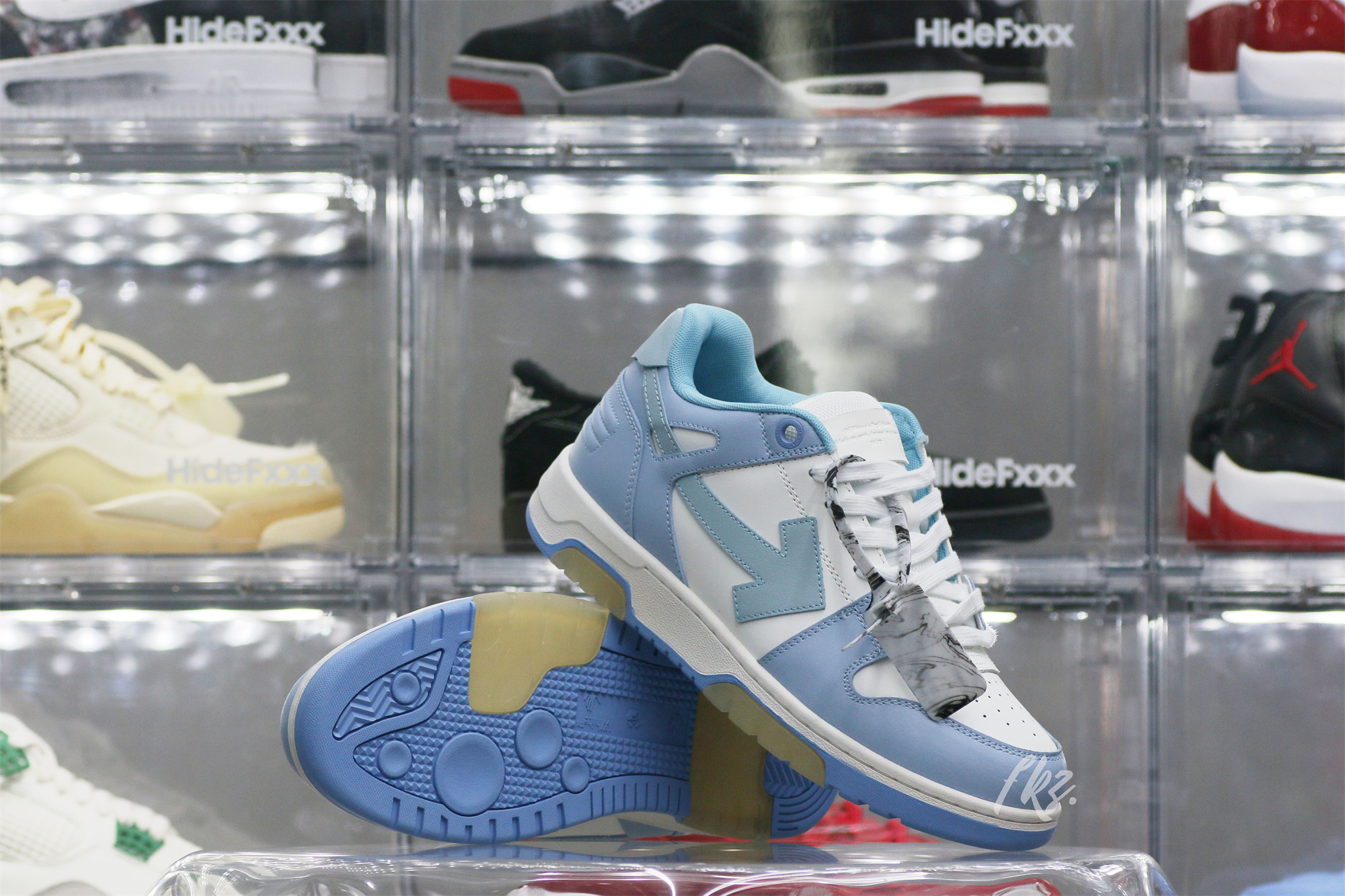 OFF-WHITE Blue & White Out Of Office Sneakers