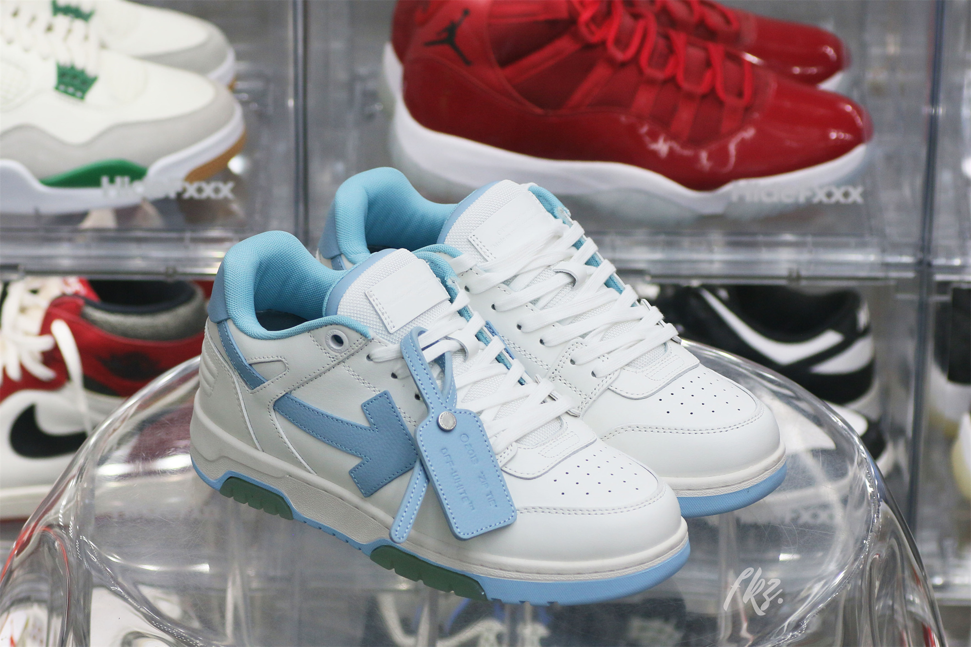 OFF-WHITE White & Blue Out Of Office Sneakers