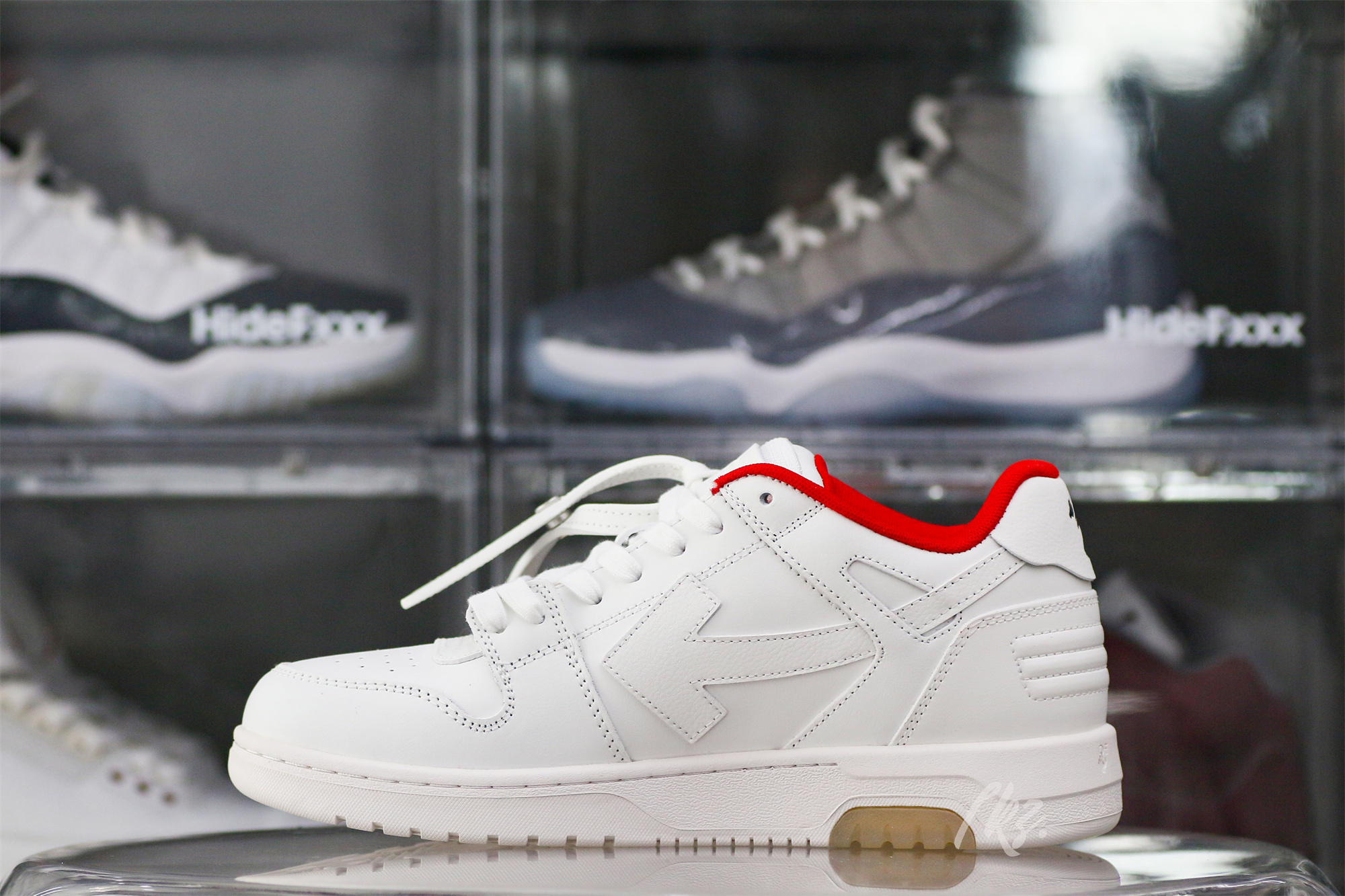 OFF-WHITE White & Red Out of Office ‘OOO’ sneakers