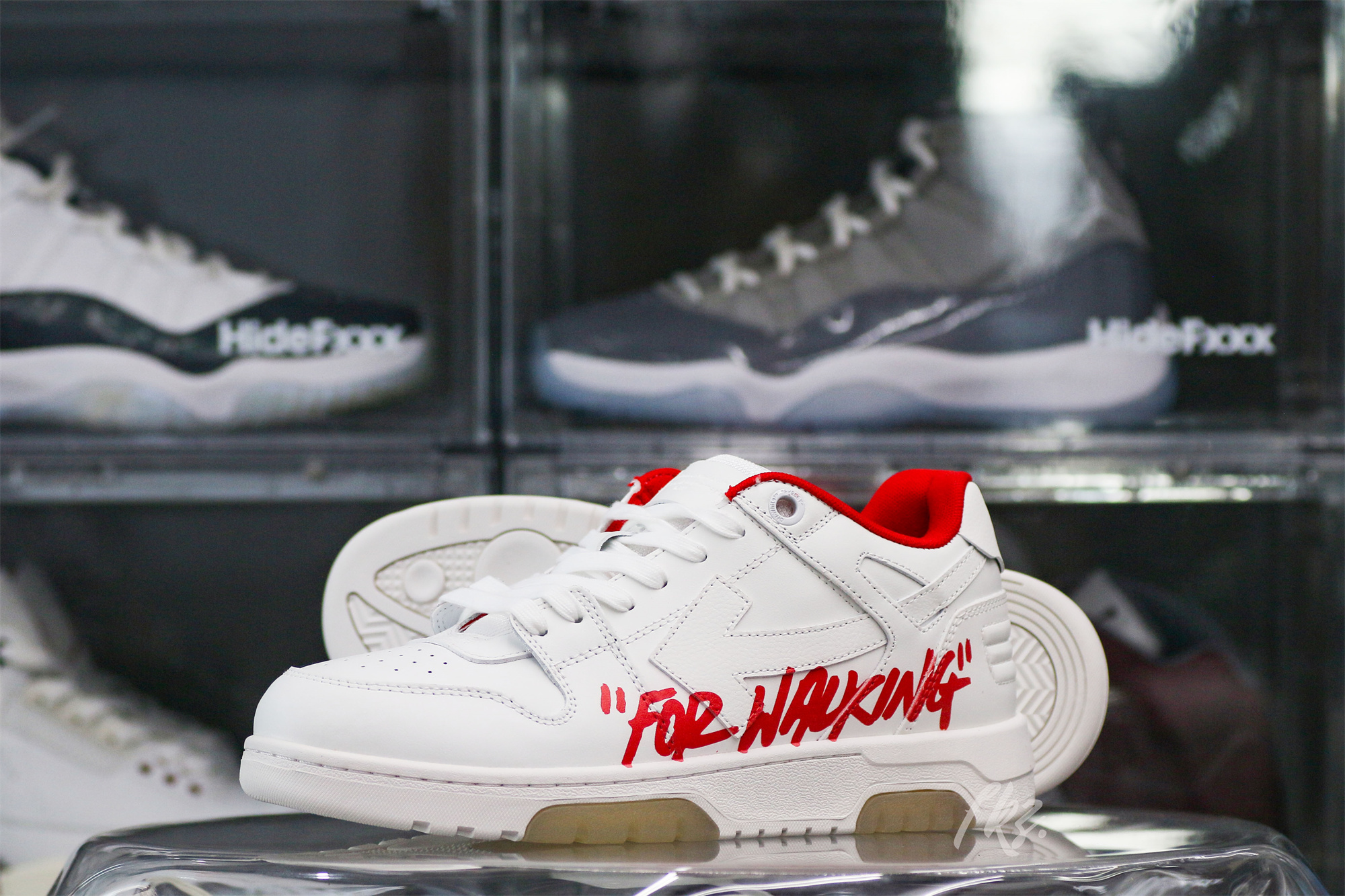 OFF-WHITE White & Red Out of Office ‘OOO’ sneakers