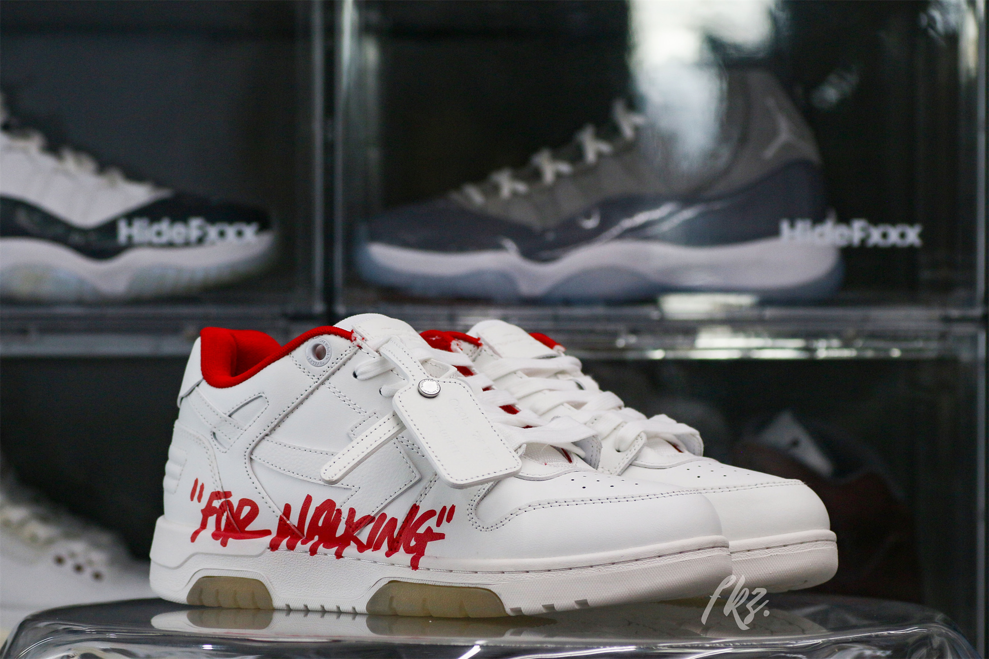 OFF-WHITE White & Red Out of Office ‘OOO’ sneakers