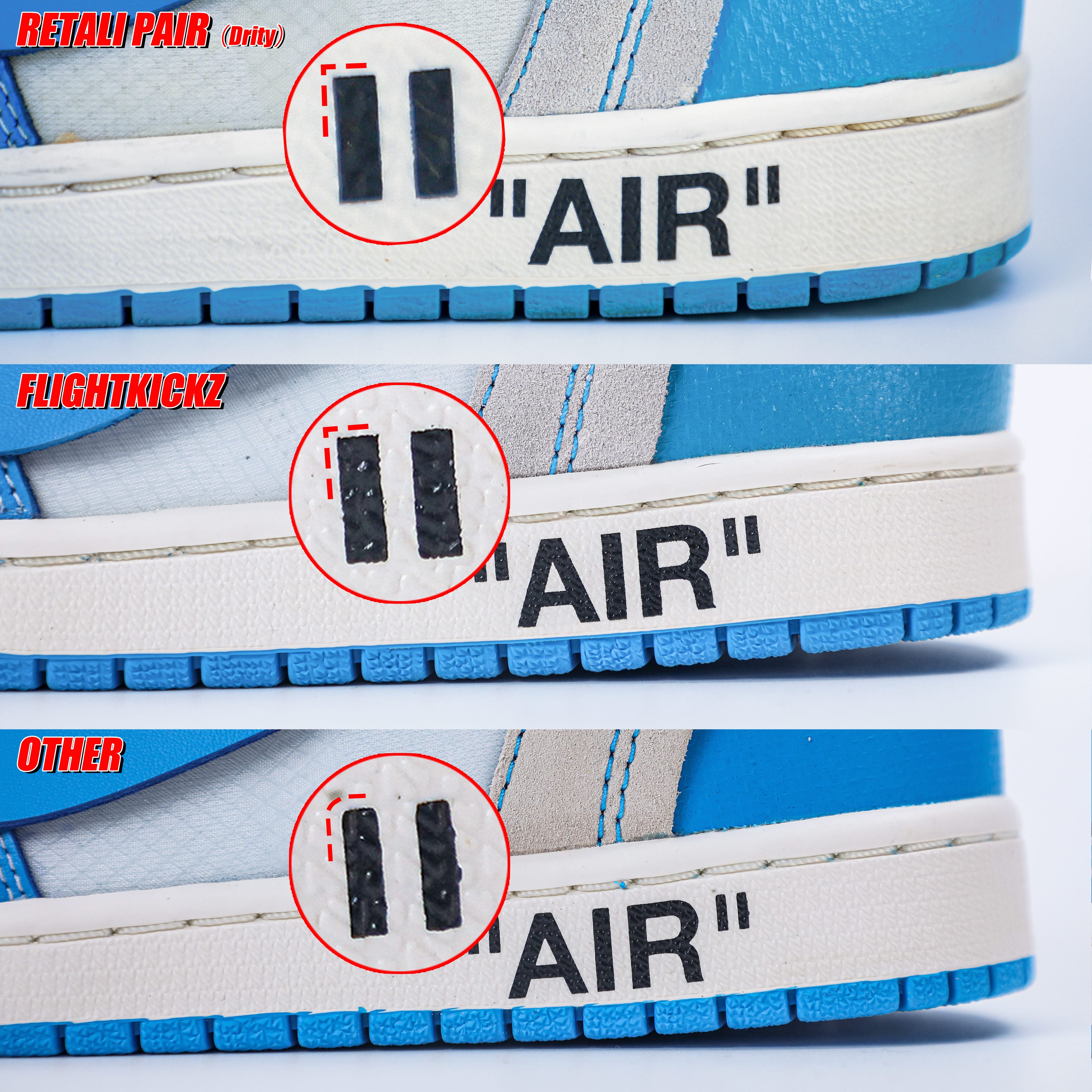 Off white X Air Jordan 1 UNC NRG 2018 (LN5 A1 Batch)
