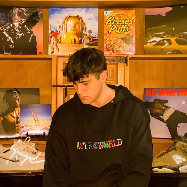 Travis Scott TS Rainbow Letter Embroidery Fleece Hoodie