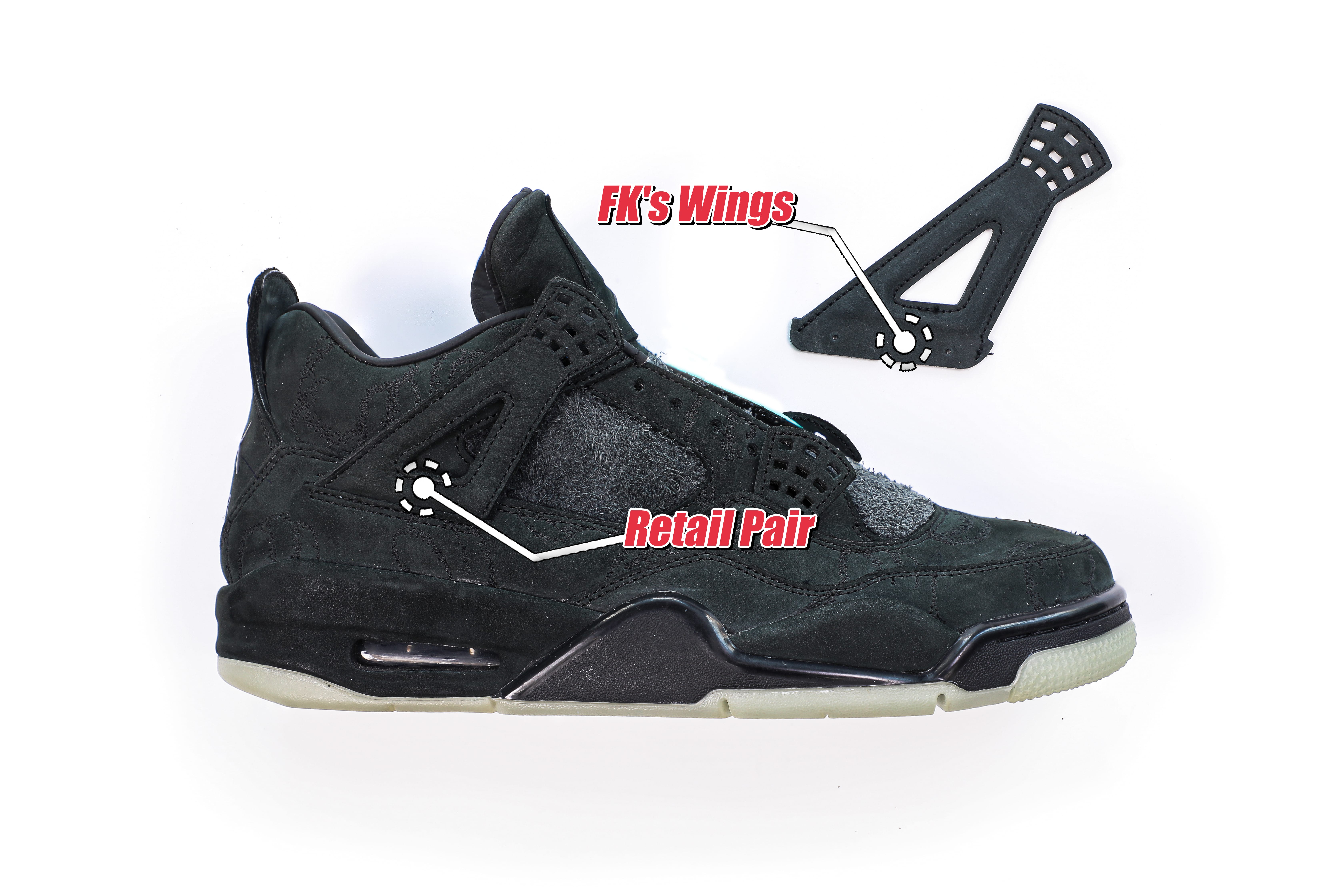 Kaws X Air Jordan 4 Retro Black 2017( Ln5 A1 Batch)