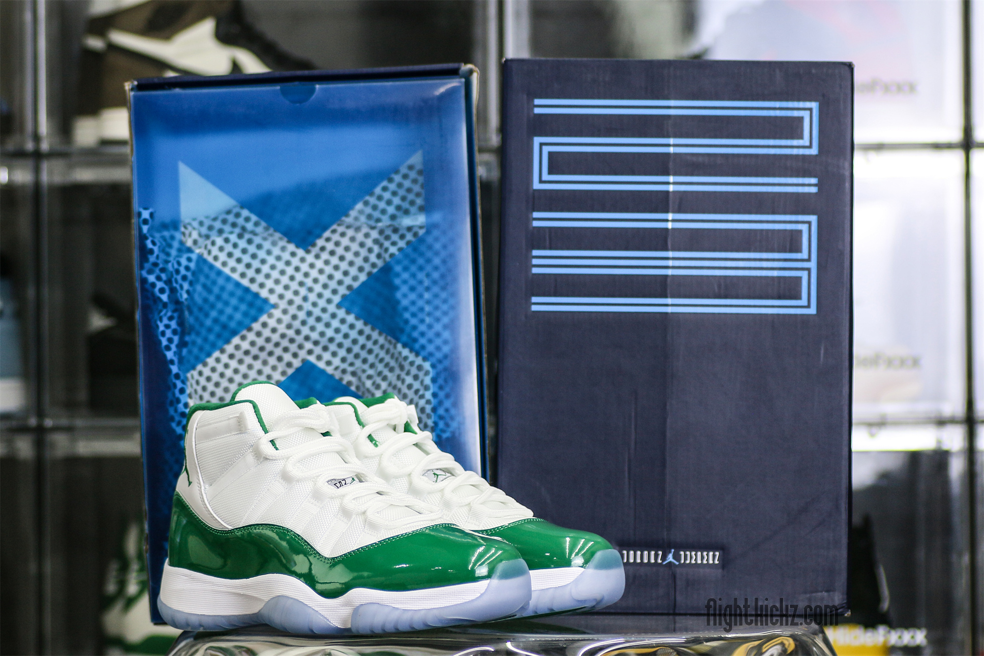 Air Jordan 11 Retro White And Green Oxidized