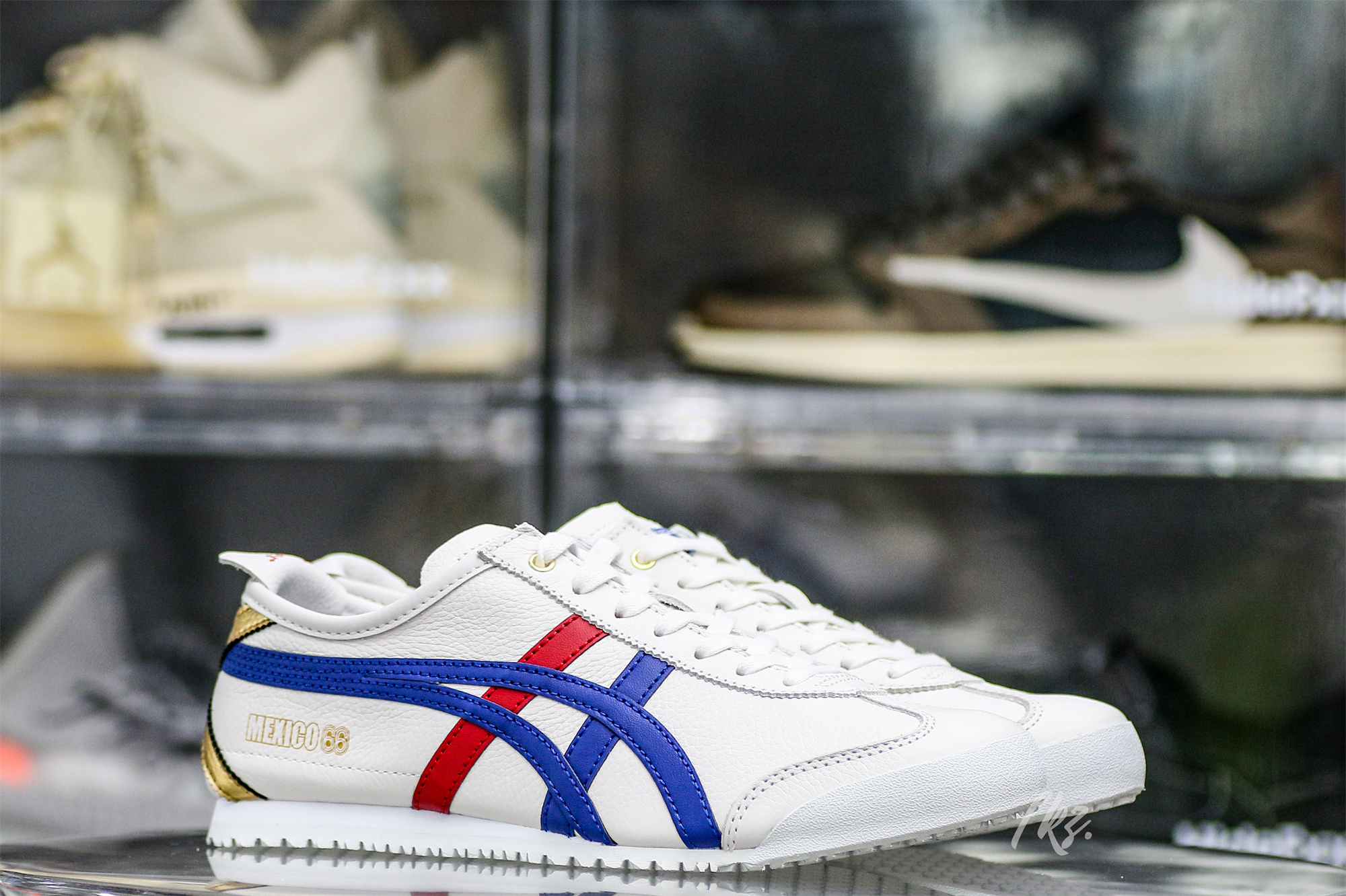 ASICS Mexico 66 White Blue Red Metallic Gold